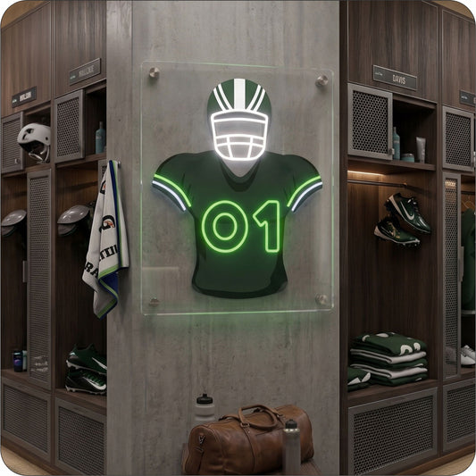 PHI Jersey Football Neon Artwork Sign