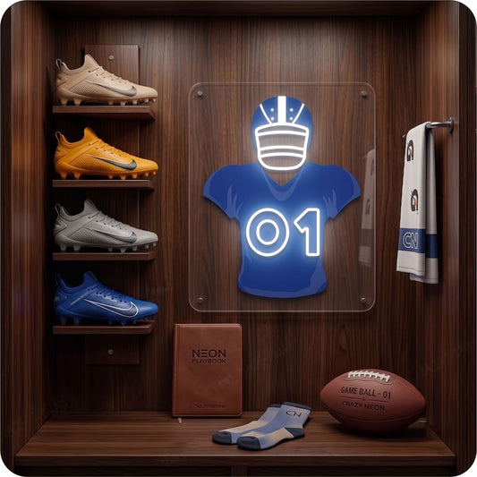 NYG Jersey Football Neon Artwork Sign