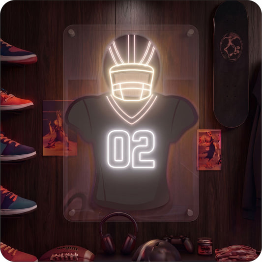 LV Jersey Football Neon Artwork Sign