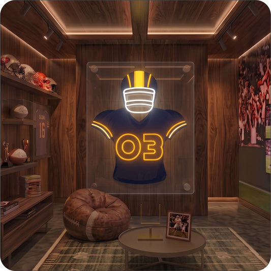 LAC Jersey Football Neon Artwork Sign