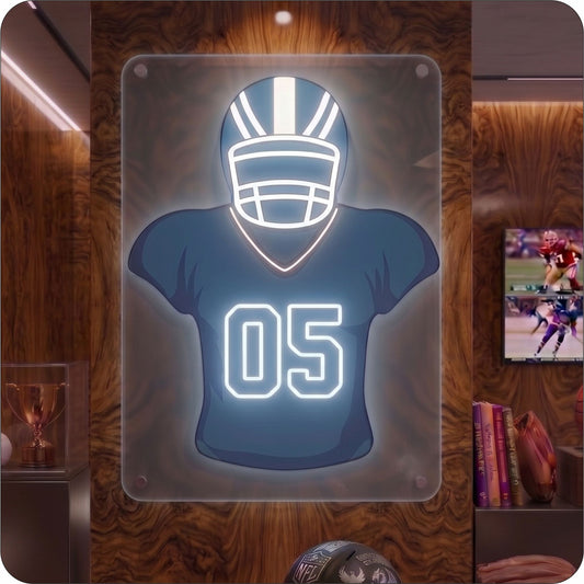 IND Jersey Football Neon Artwork Sign