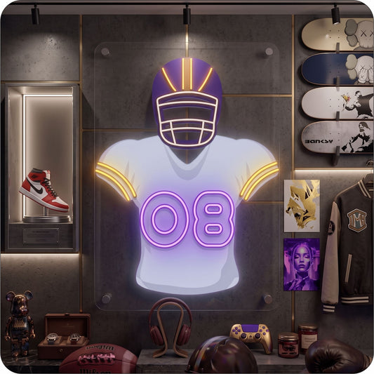 LAR Jersey Football Neon Artwork Sign