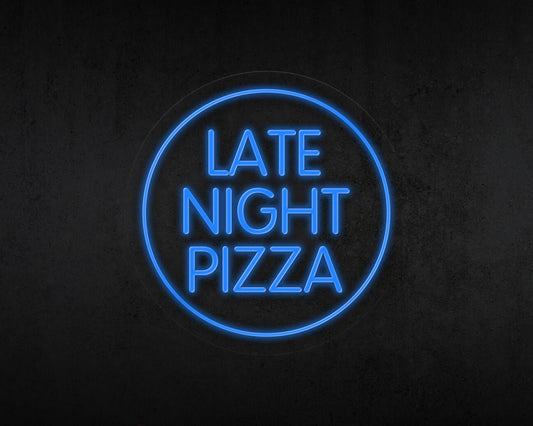 Late Night Pizza Neon Sign