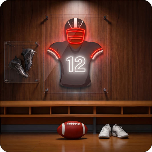 CLE Jersey Football Neon Artwork Sign