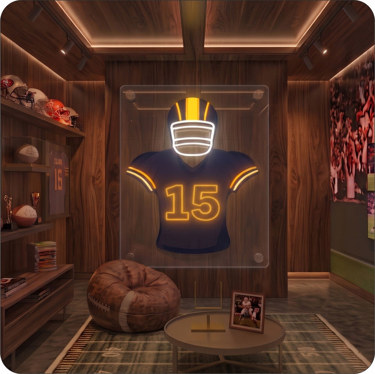 LAC Jersey Football Neon Artwork Sign