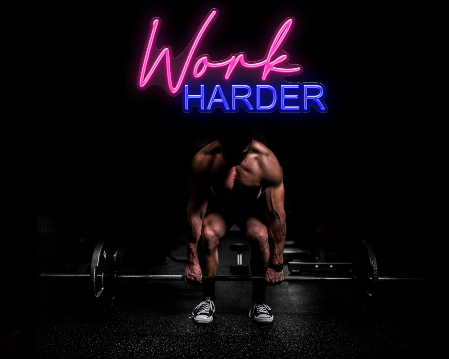 Work Harder Neon Sign