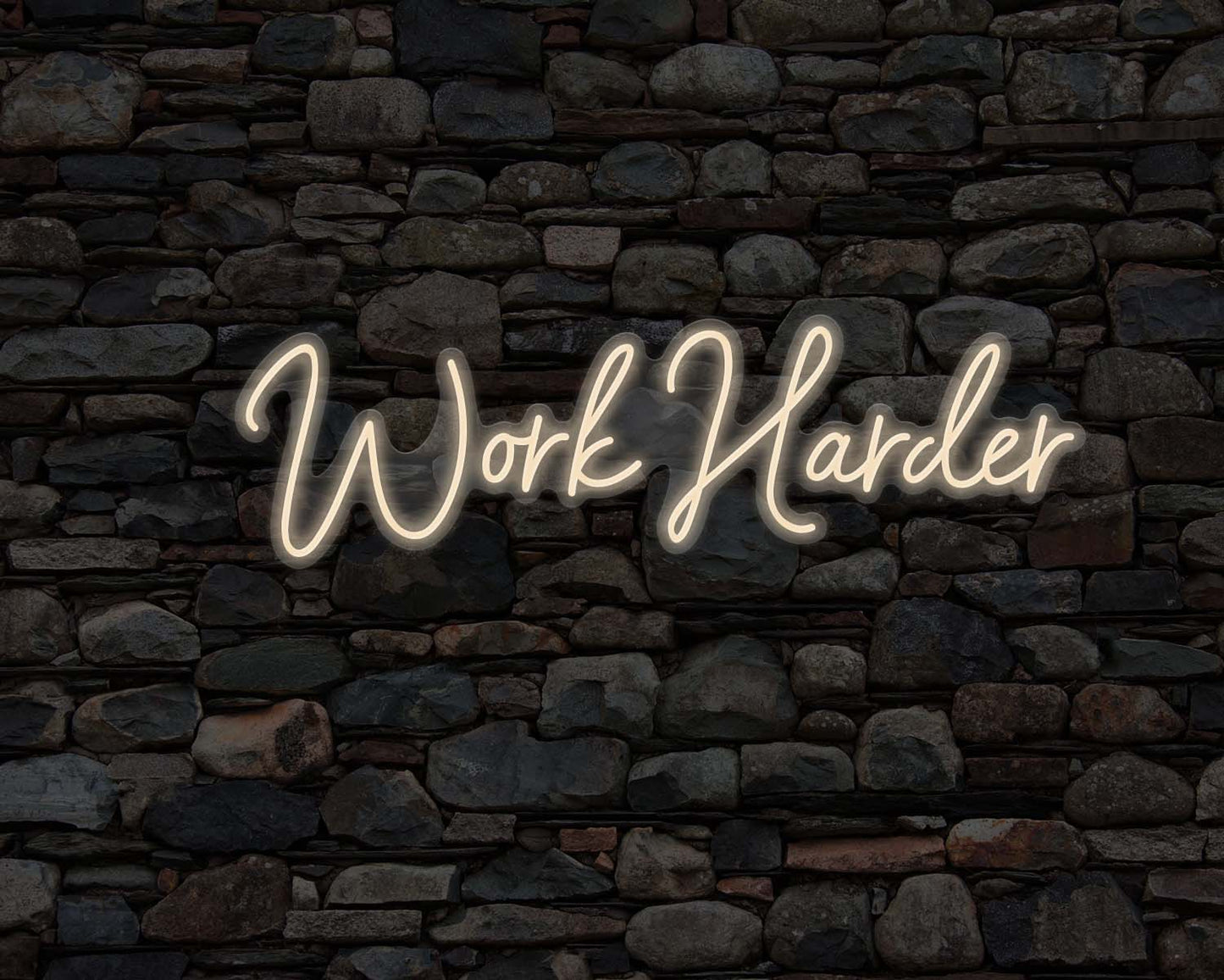 Work Harder Neon Sign