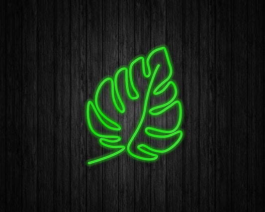 Monstera Leaf Neon Sign