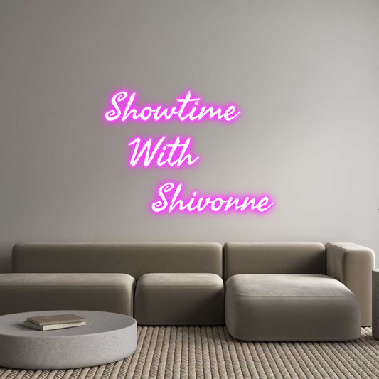 Custom Name Neon Sign Showtime
  W...