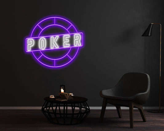 Poker Neon Sign