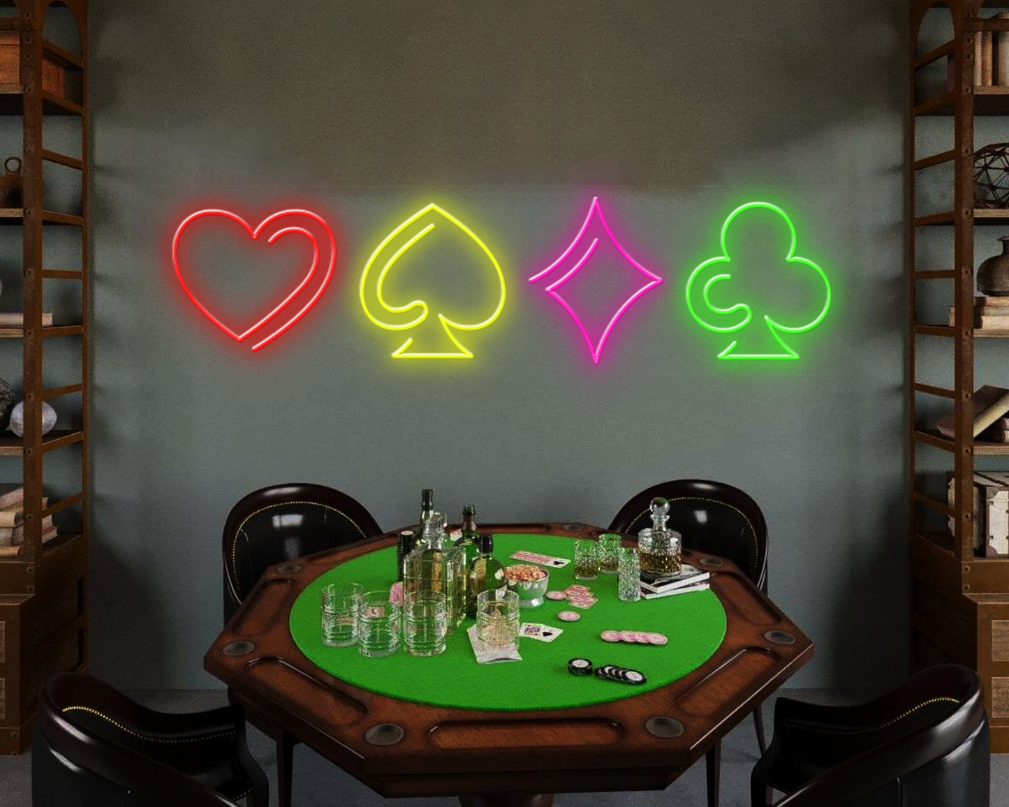 Card Multicolour Icon Neon Sign