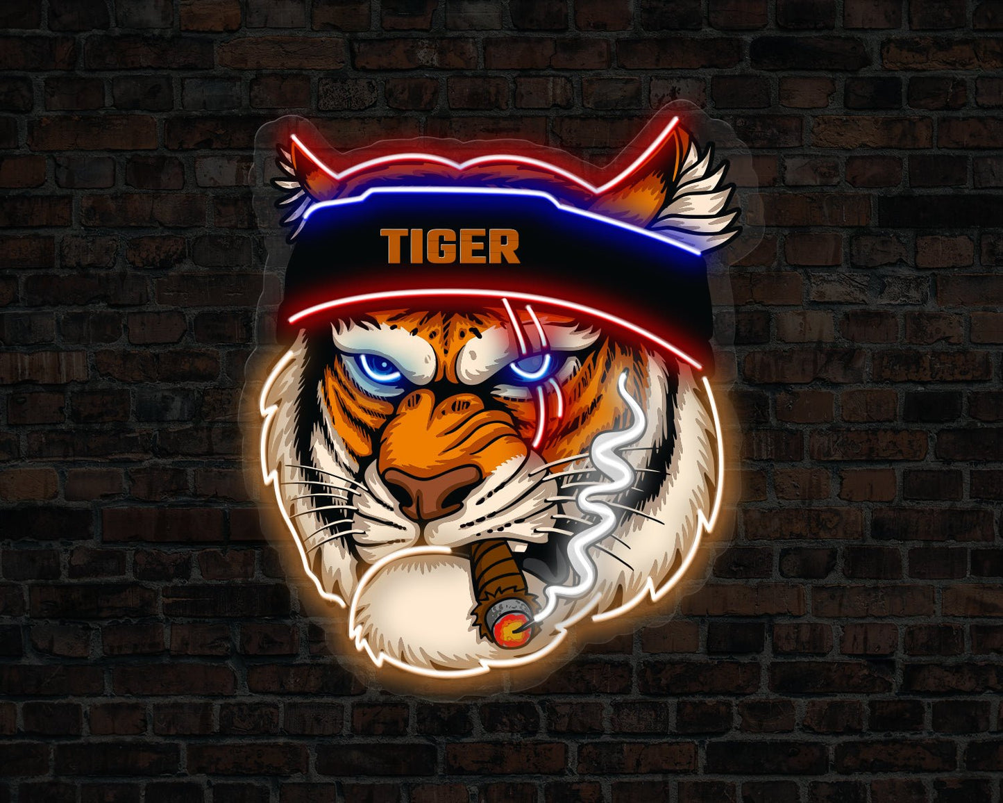 Tiger Smoking Neon Sign