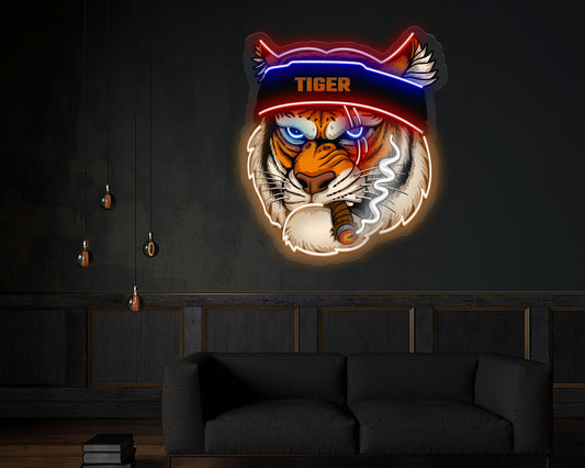 Tiger Smoking Neon Sign