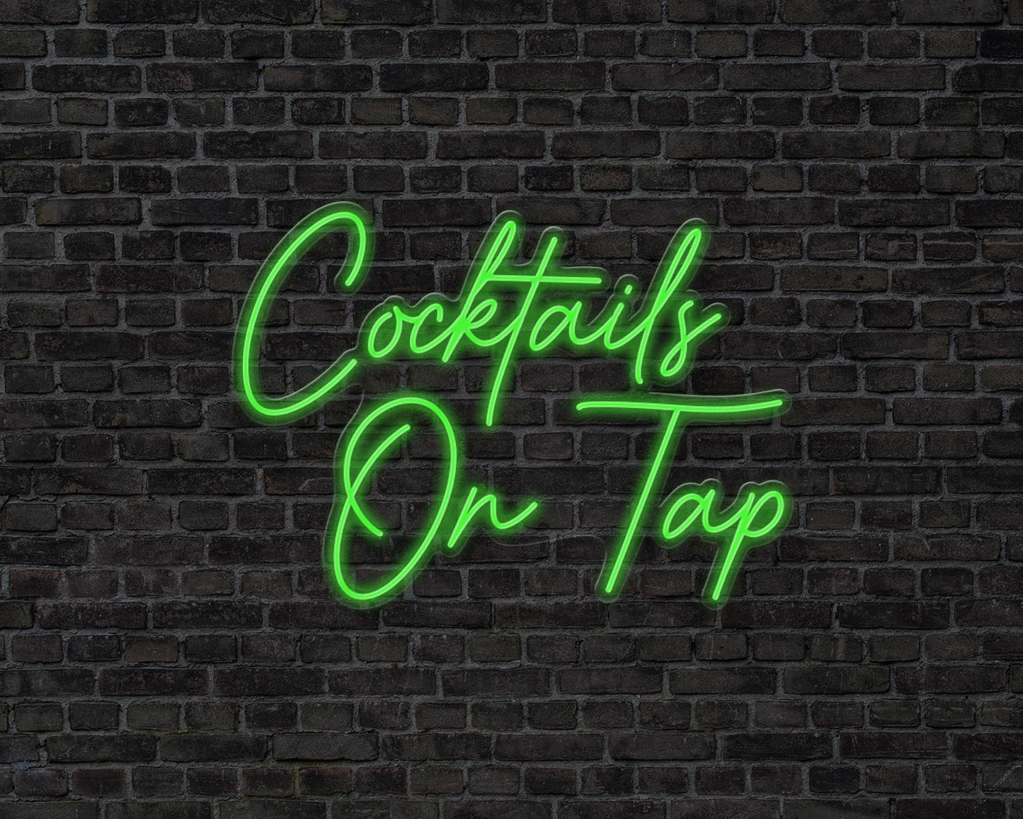 Cocktails on Tap Neon Sign