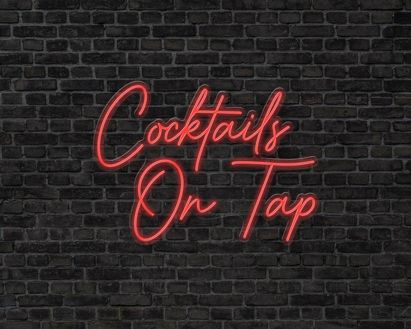 Cocktails on Tap Neon Sign