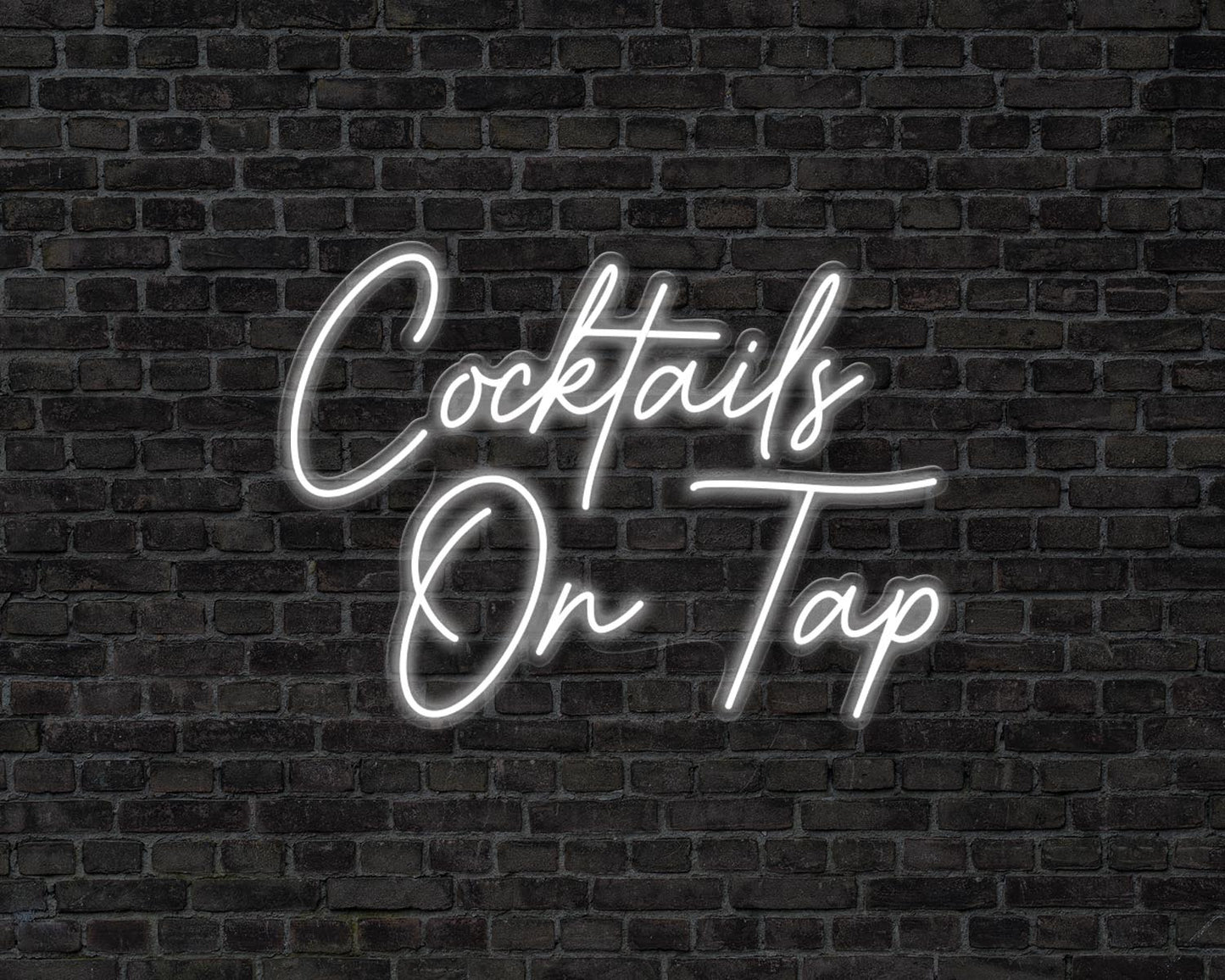 Cocktails on Tap Neon Sign