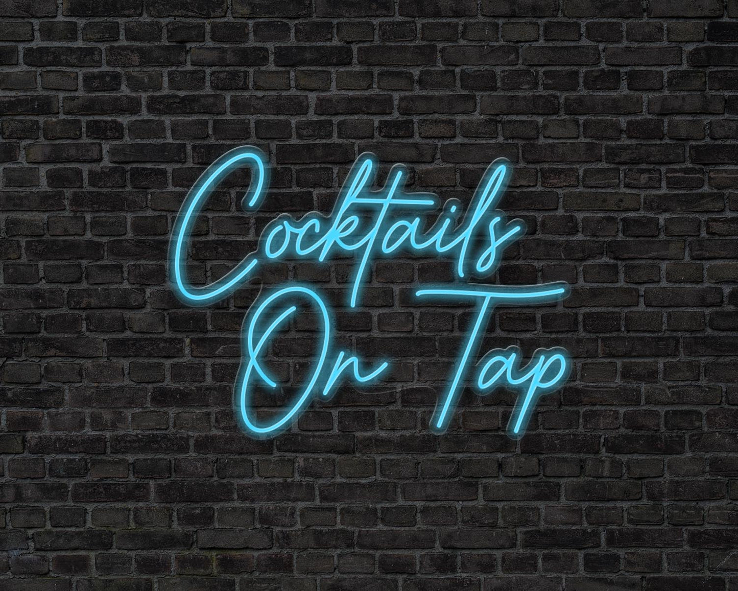 Cocktails on Tap Neon Sign