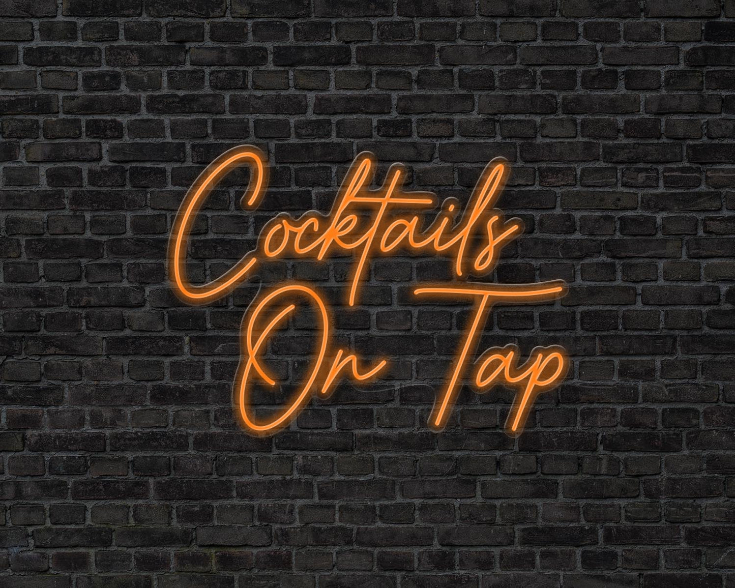 Cocktails on Tap Neon Sign