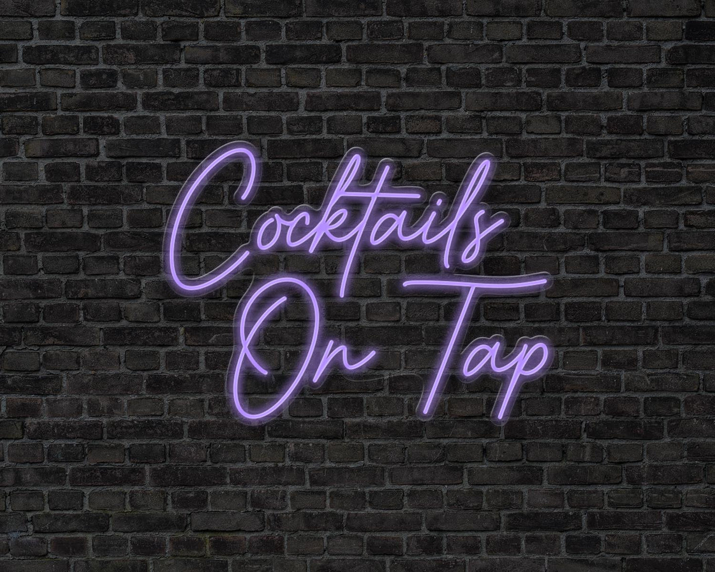 Cocktails on Tap Neon Sign