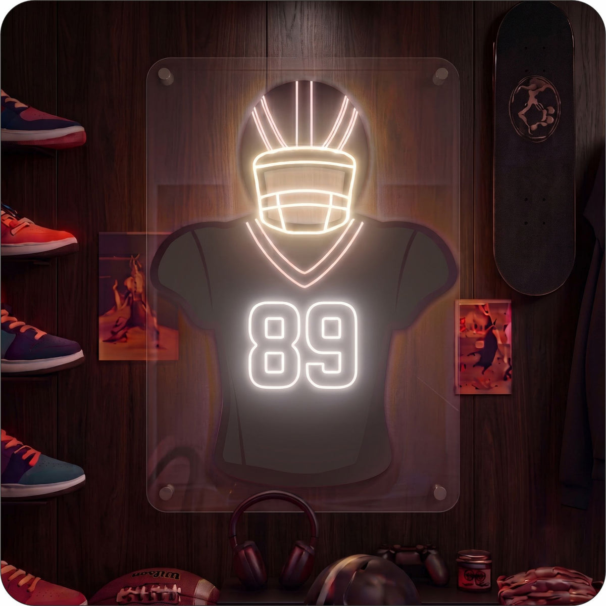 LV Jersey Football Neon Artwork Sign