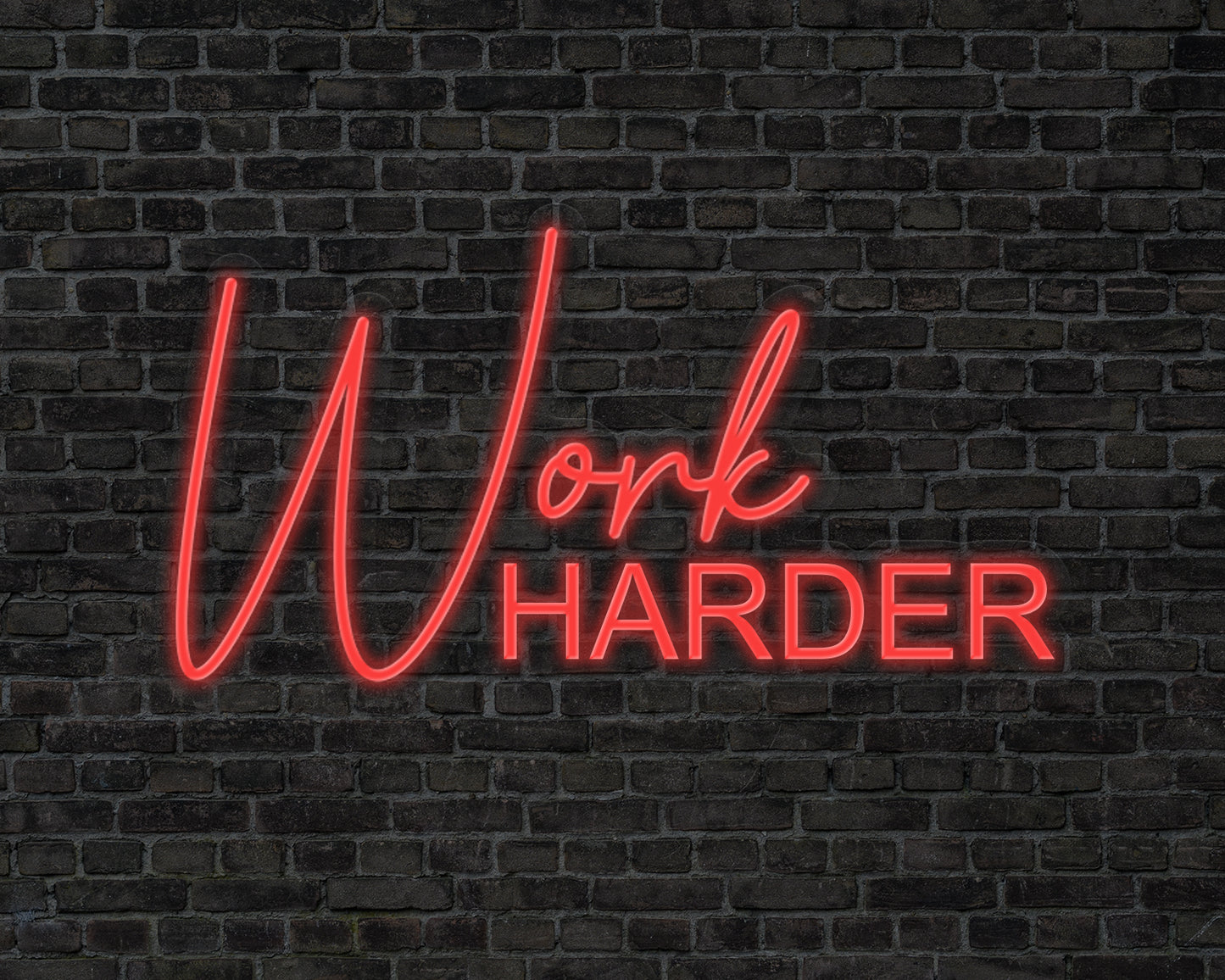 Work Harder Neon Sign