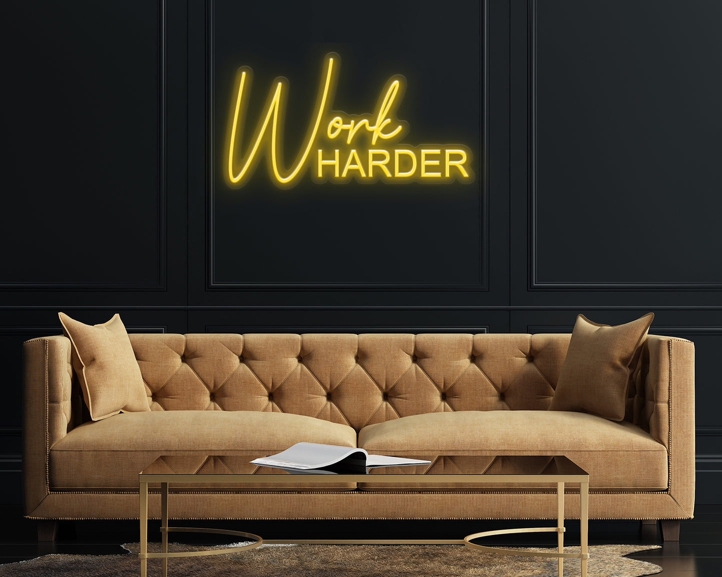 Work Harder Neon Sign