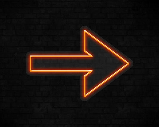 Right Arrow Neon Sign