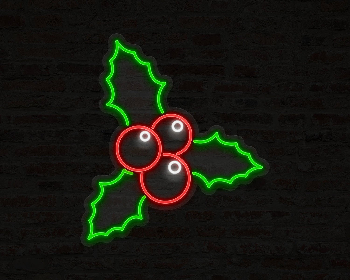 Christmas Holly Leaf Neon