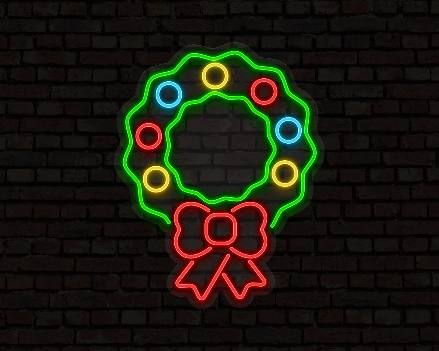 Christmas Wreath Neon Sign
