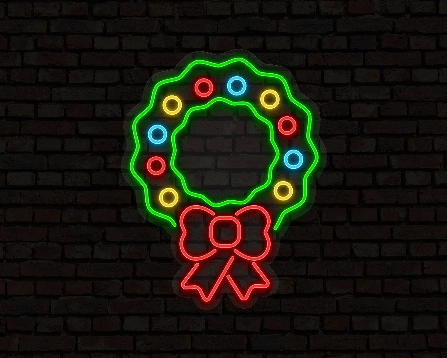 Christmas Wreath Neon Sign