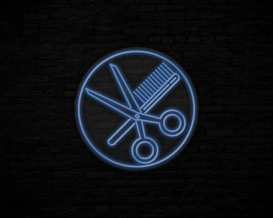 Combs and Clippers Neon Sign