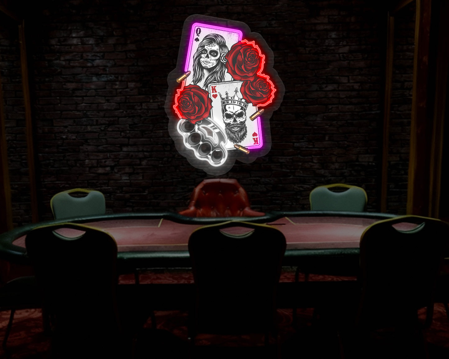 Gambling Poker Neon Sign
