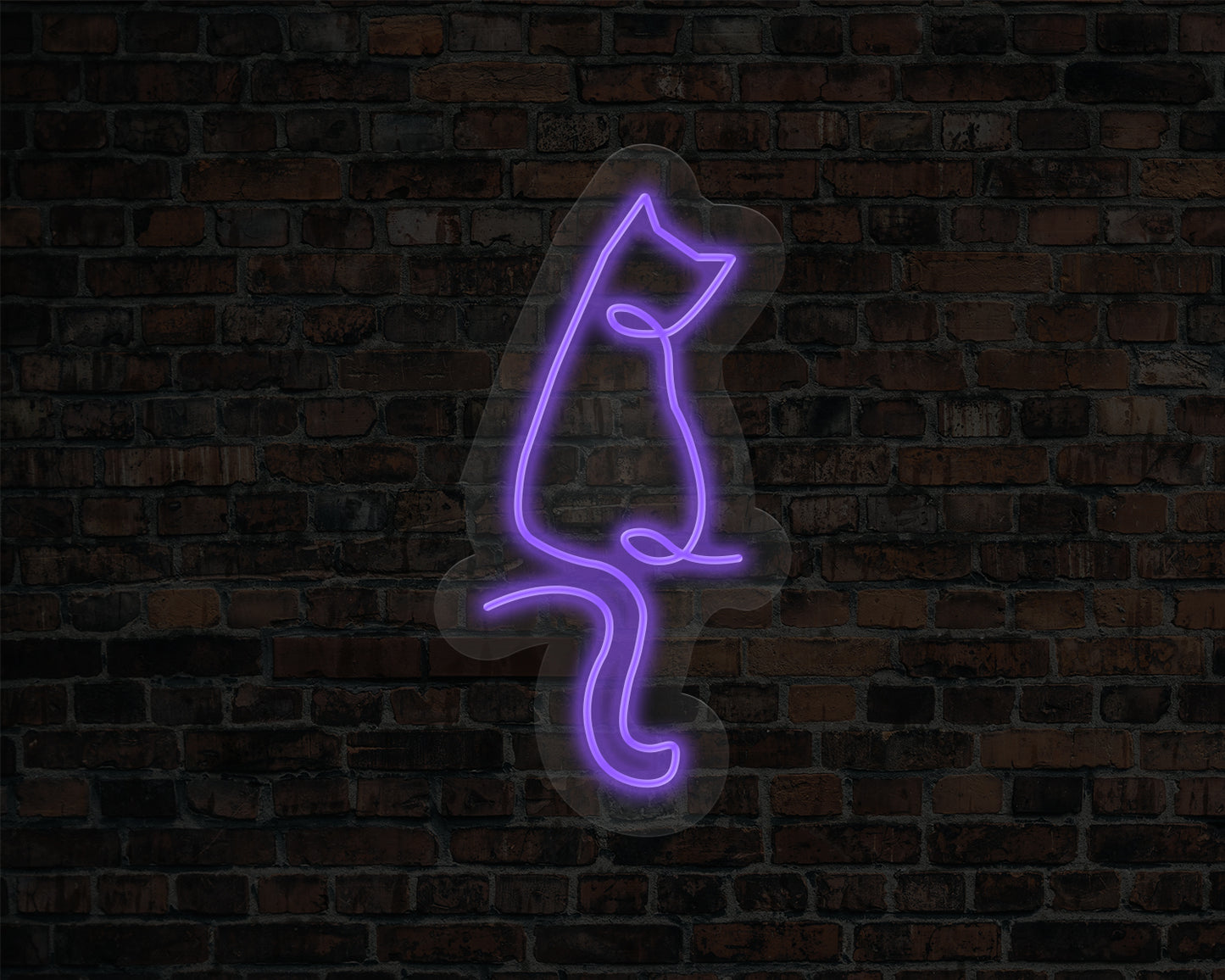 Line Art Cat Neon Sign