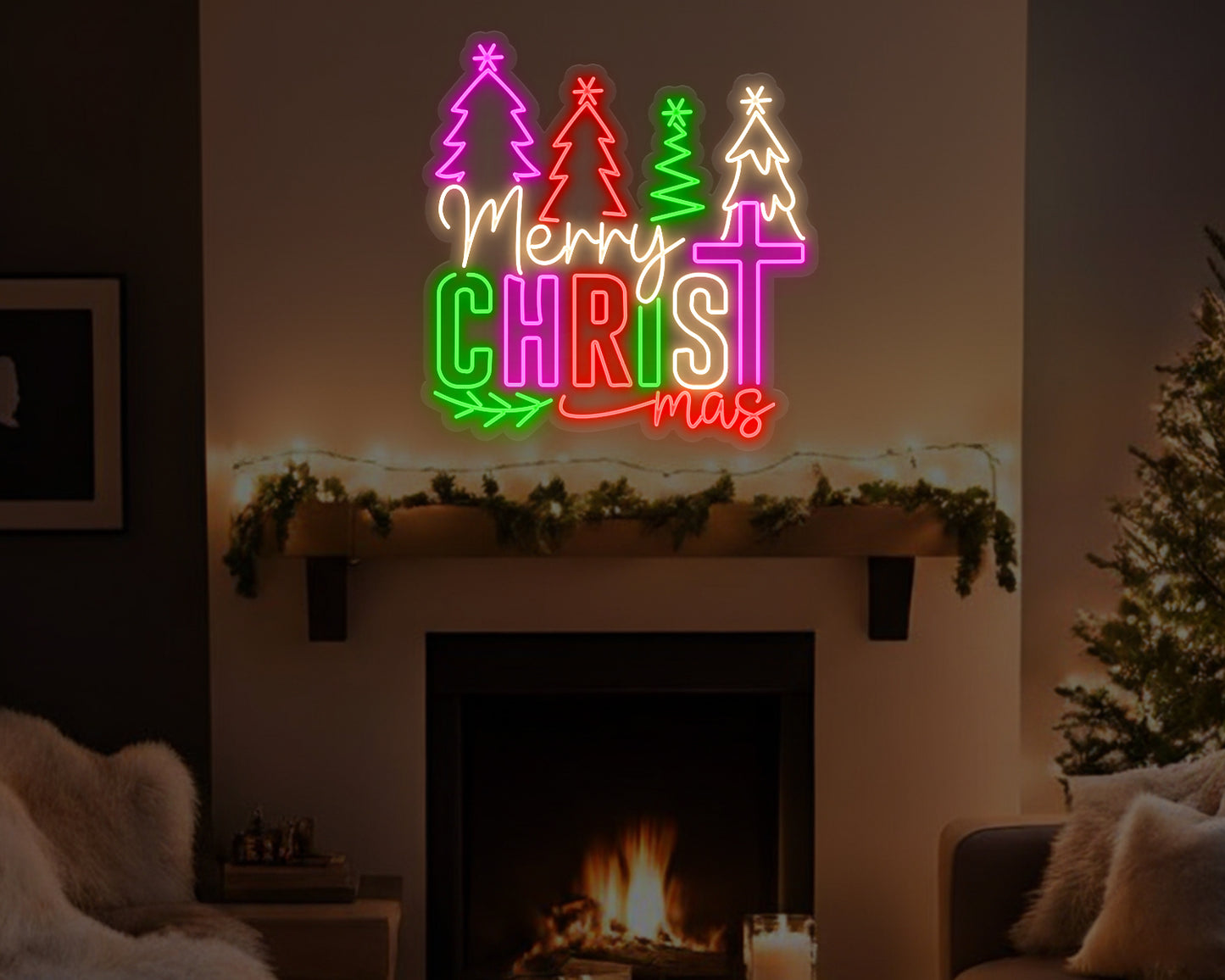 Merry Christmas Neon Sign