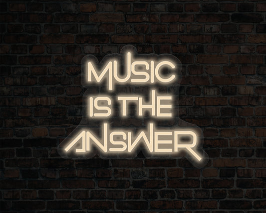 Music is The Answer Neon Sign