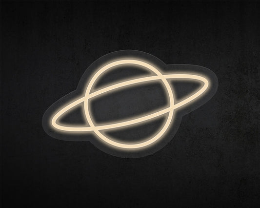 Planet Saturn Neon Sign