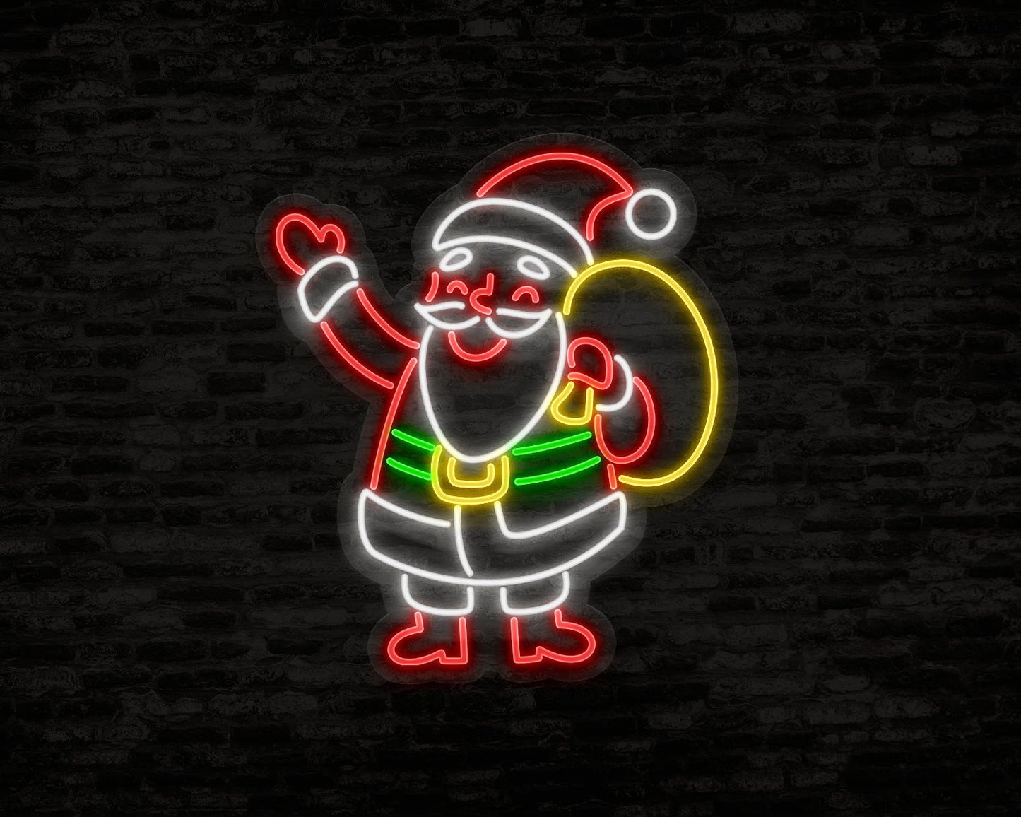 Santa Neon Sign