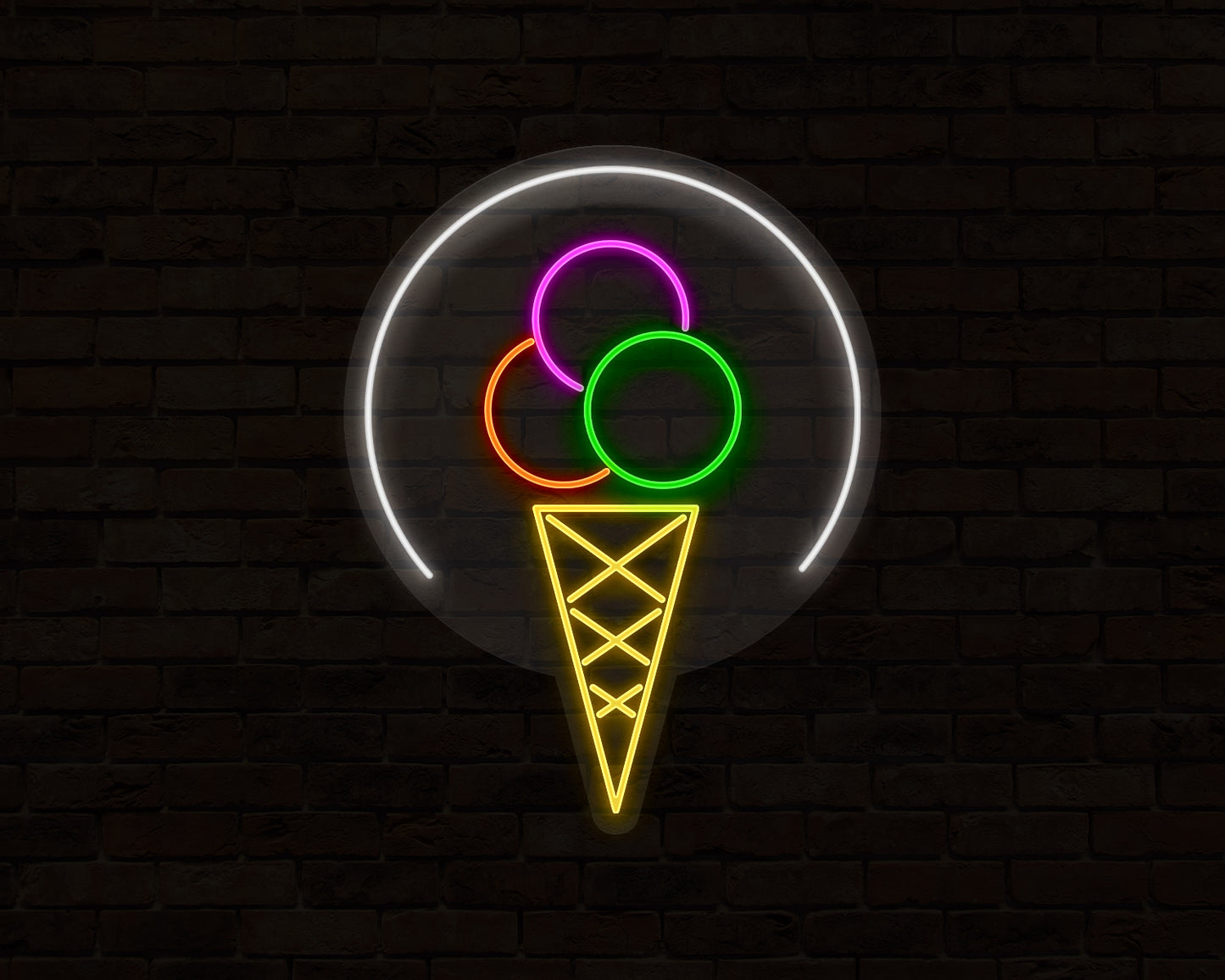 Soft Serve Ice Cream Neon Sign