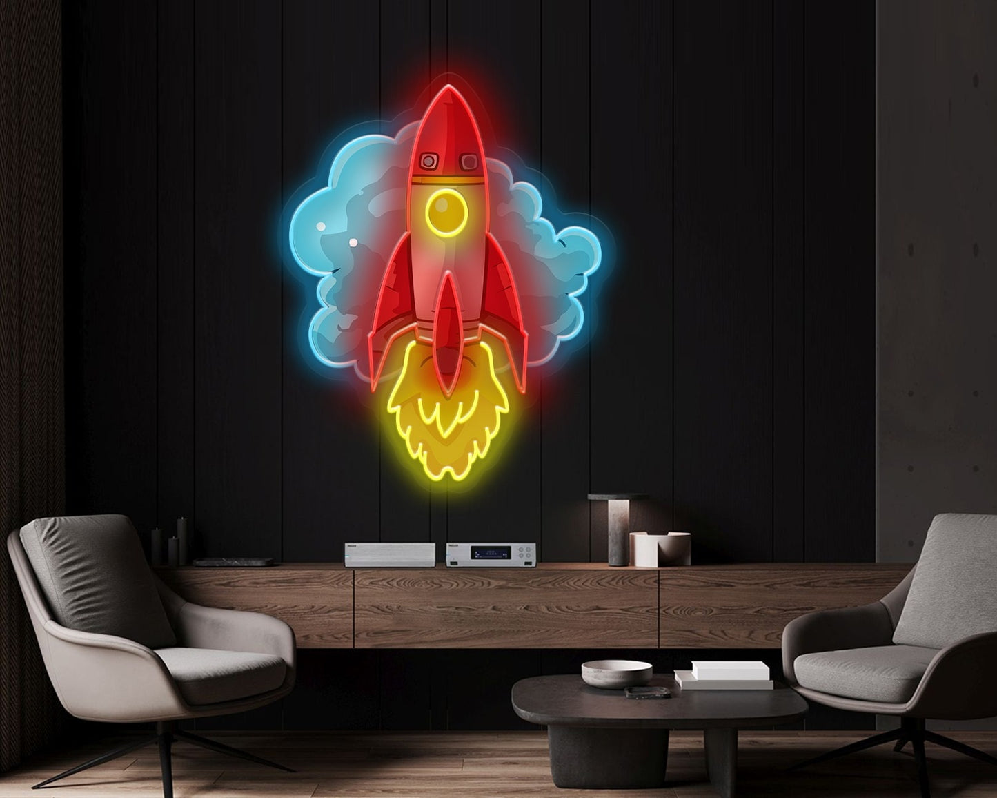 Rocket Neon Sign