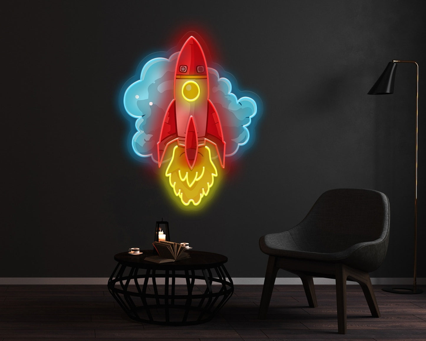 Rocket Neon Sign