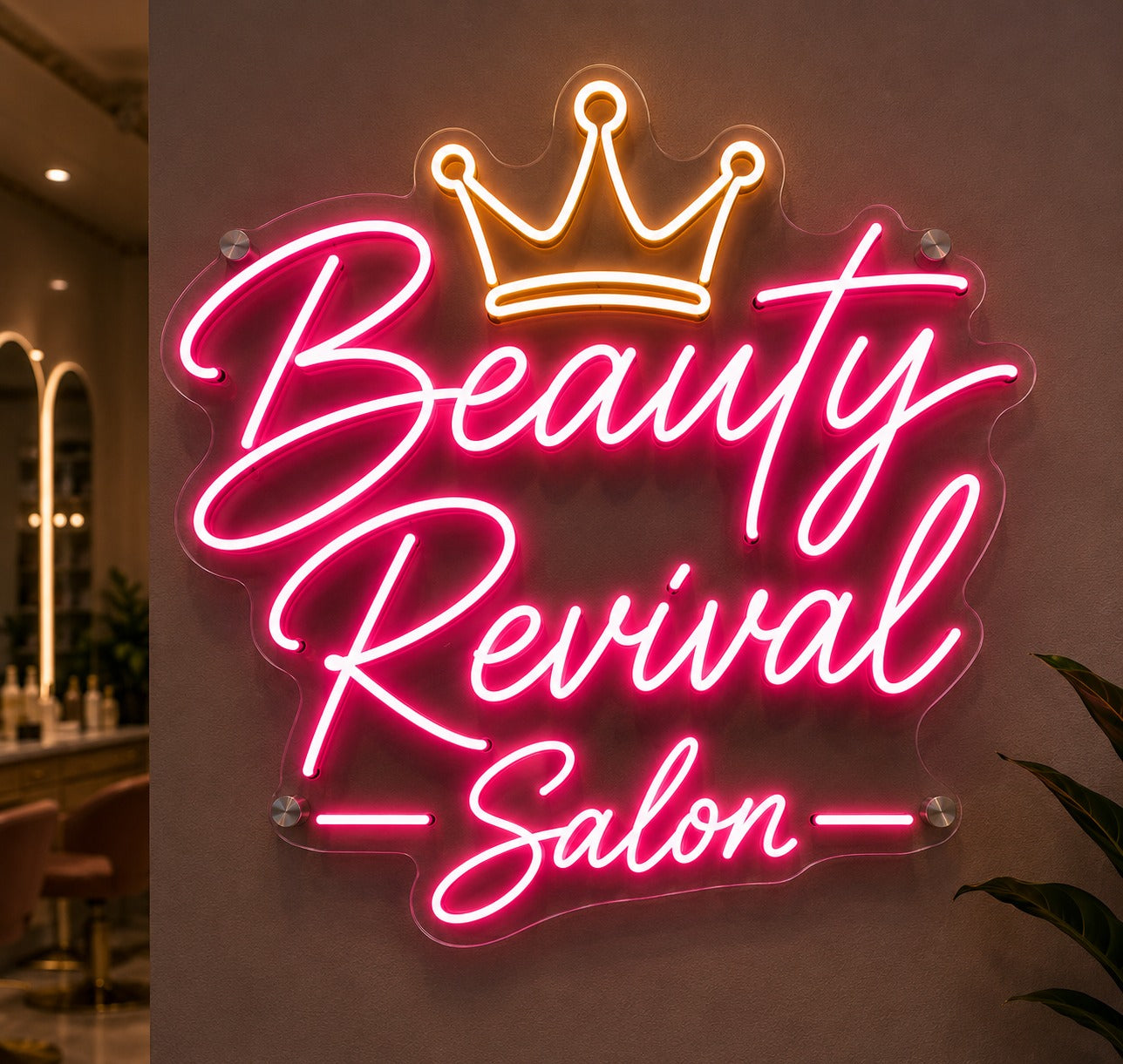 Beauty Revival Salon Neon Sign