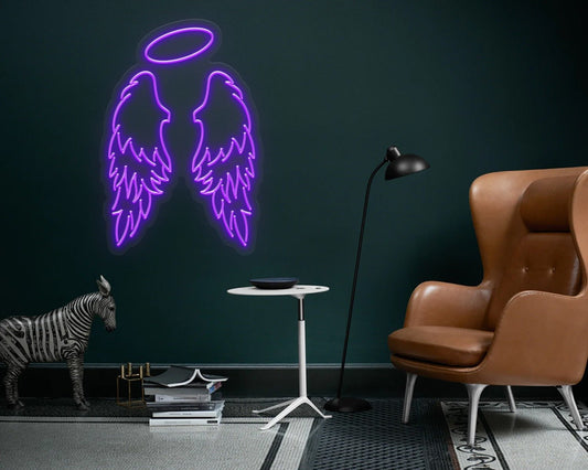 Angel Wings LED Neon Sign Board