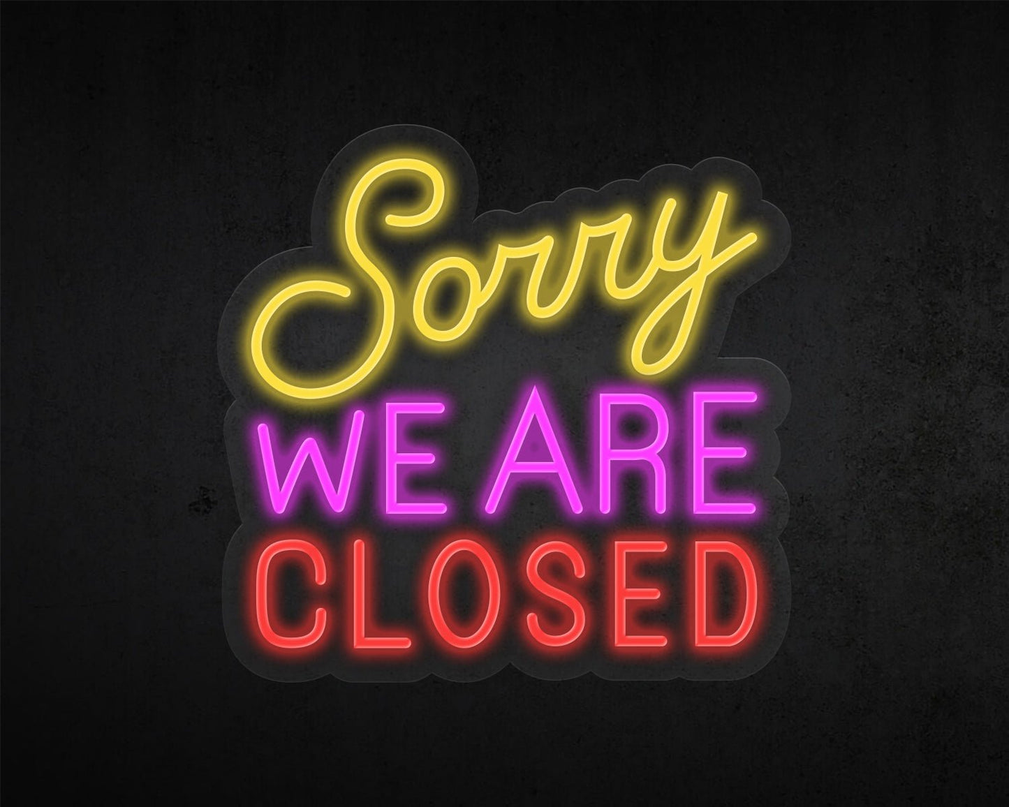 Sorry we are closed Neon Sign