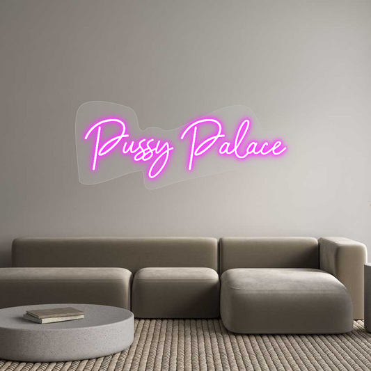 Custom Name Neon Sign Pussy Palace