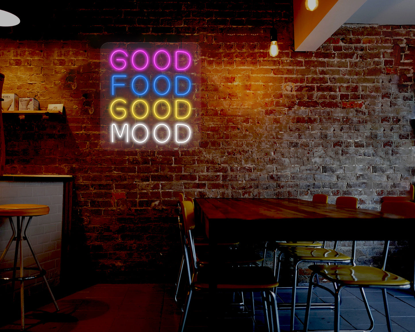 Good Food Good Mood Neon Sign