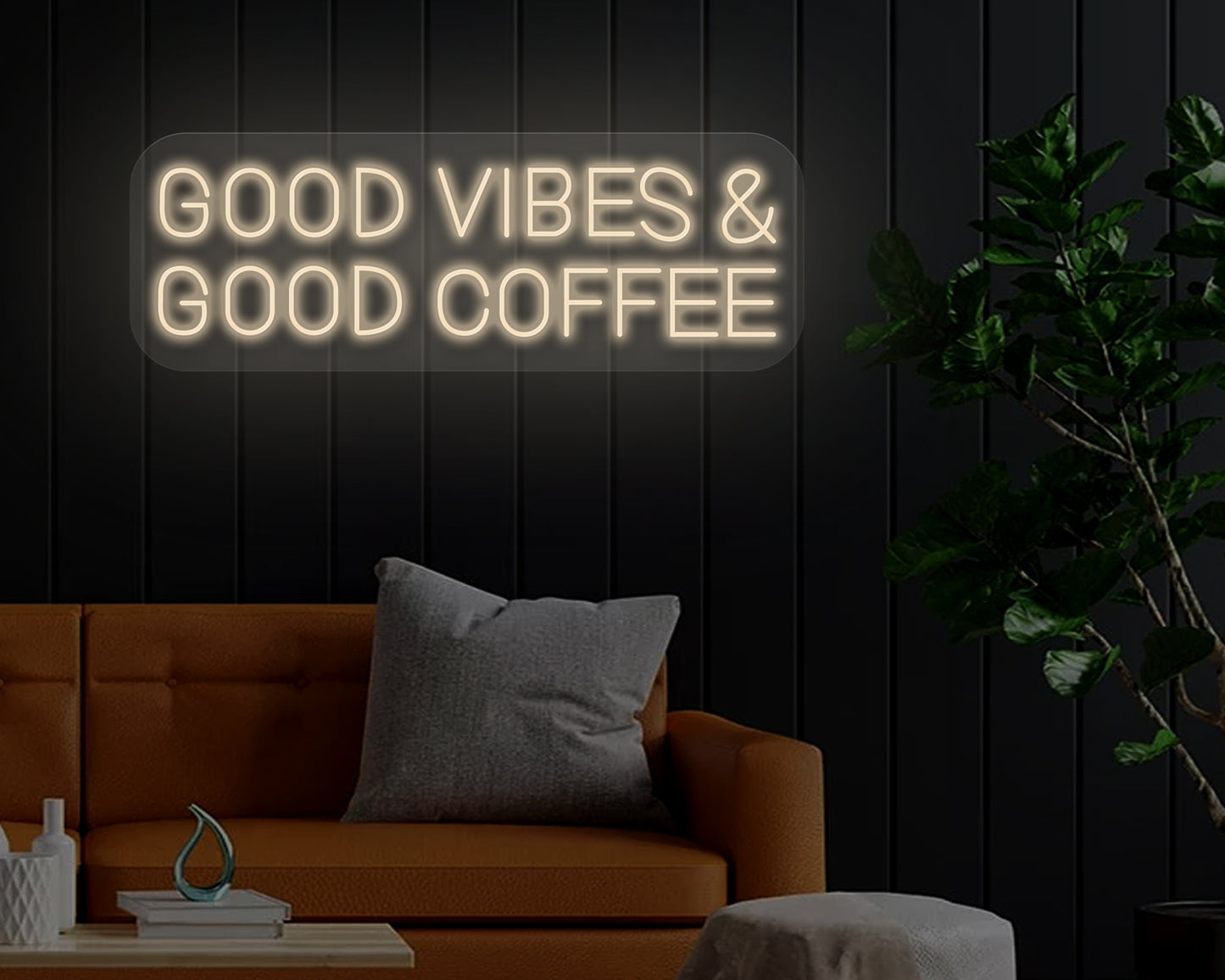 Good Vibes & Good Coffee Neon Sign