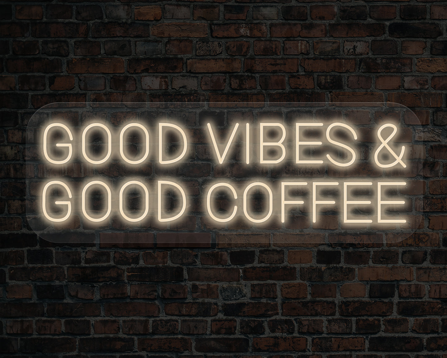Good Vibes & Good Coffee Neon Sign
