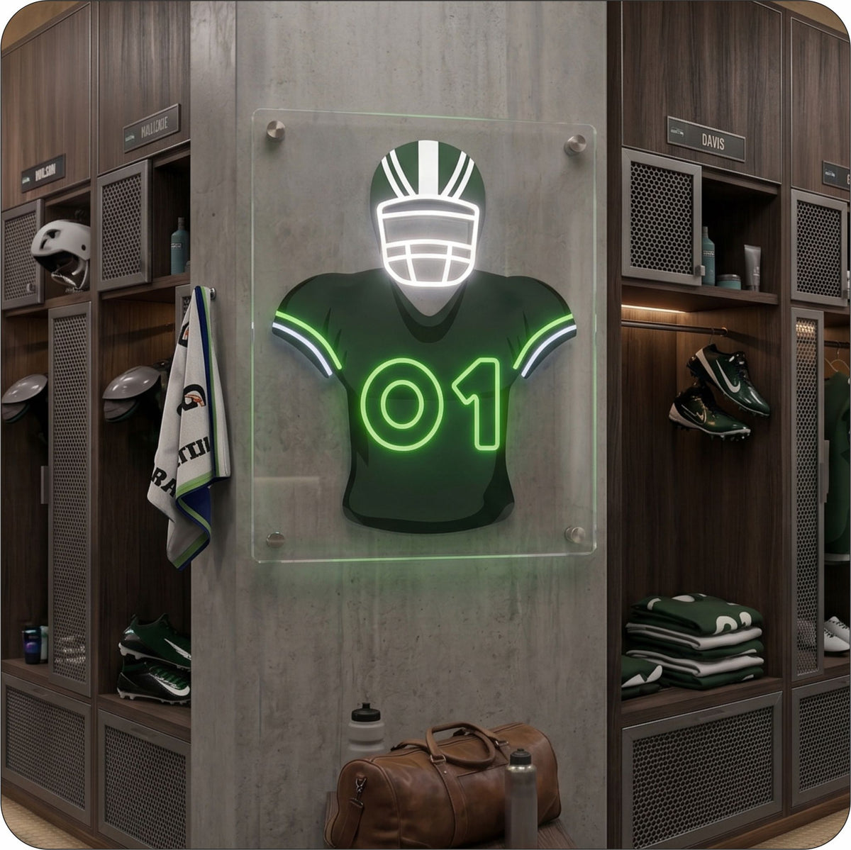 PHI Jersey Football Neon Artwork Sign