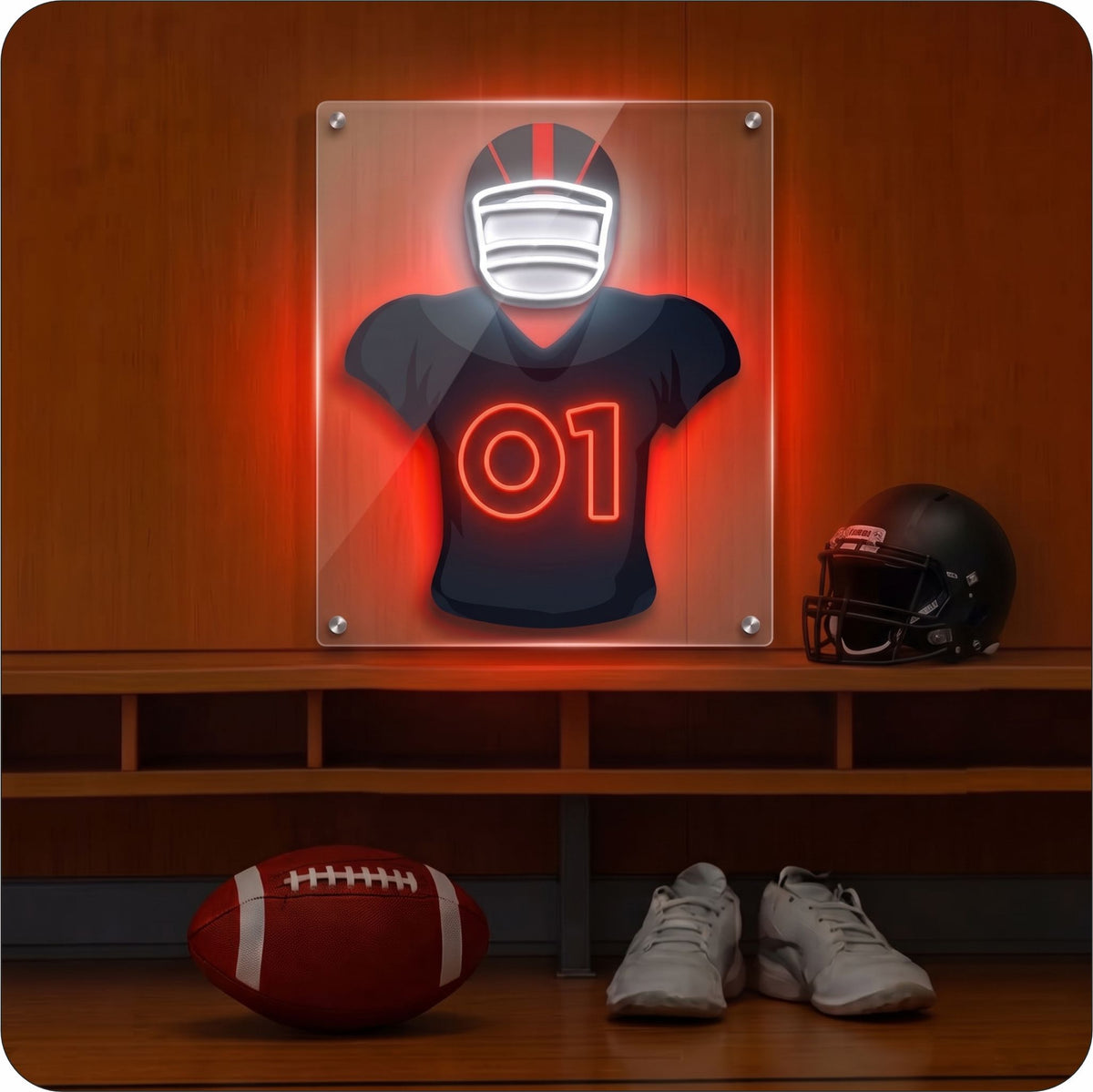 HOU Jersey Football Neon Artwork Sign