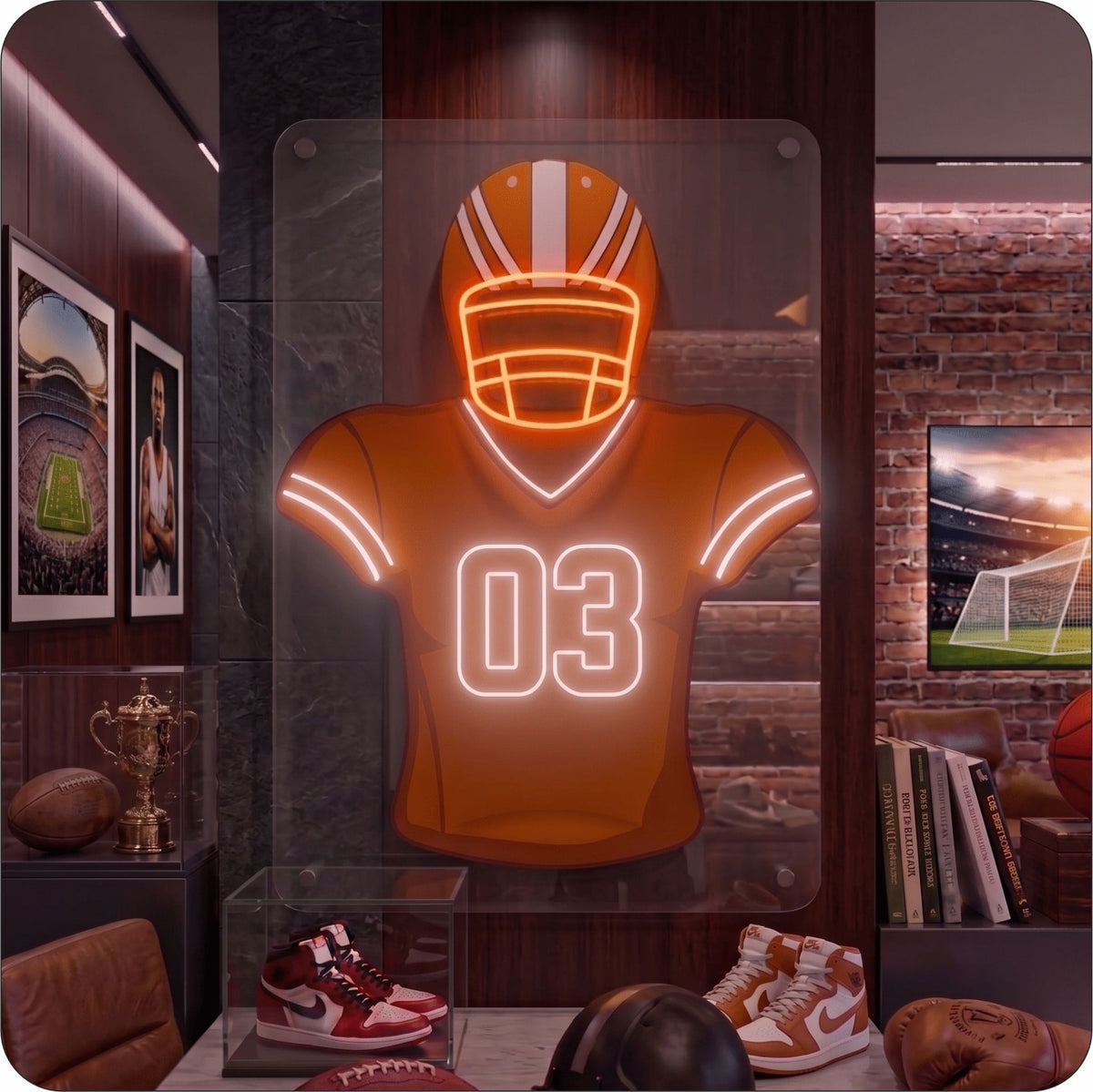ARI Jersey Football Neon Artwork Sign